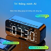 [Ảnh thật/Sẵn]  AI thông minh loa Bluetooth không dây loa siêu trầm mini đồng hồ điện tử sinh viên