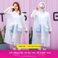 [Ảnh thật/Sẵn]  Áo mưa áo khoác đôi vành dây kéo dài quần áo bảo hộ nam giới trưởng thành và phụ nữ
