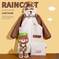 [Ảnh thật/Sẵn]  Áo mưa trẻ em, ủng đi mưa cho bé trai Bộ 2 túi đi học tiểu học toàn thân chống thấm