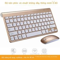 [Ảnh thật/Sẵn]  Bộ bàn phím và chuột không dây mỏng và nhẹ Bàn phím không dây 24g TV thông minh Bàn