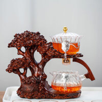 [Ảnh thật/Sẵn] Bộ trà con lười Yuanshe vận may tiếp tân văn phòng Bộ Kung Fu pha trà thủy tinh hoàn