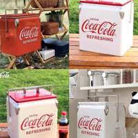 [Ảnh thật/Sẵn]  Chính Hãng Coca-Cola Cách Nhiệt Xe Cắm Trại Di Động Di Động Hộp Bảo Quản Dã Ngoại M
