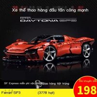 [Ảnh thật/Sẵn] Ferrari SP3 khối xây dựng xe thể thao 488 xe đua Lamborghini xe mô hình lắp ráp đồ c