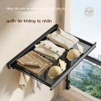 [Ảnh thật/Sẵn] Giá phơi đồ gia đình không cần khoan, lưới phơi quần áo vô hình có thể thu vào cho g