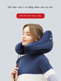 [Ảnh thật/Sẵn]  Gối bơm hơi hình chữ u gối kê cổ gối bơm hơi du lịch gối di động mút xốp cổ hình ch