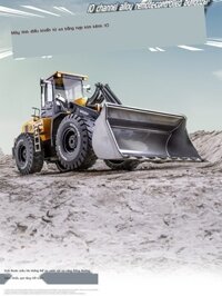 [Ảnh thật/Sẵn] Hợp kim lớn điều khiển từ xa máy ủi xe nâng đồ chơi trẻ em kỹ thuật điện xe máy xúc