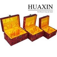 [Ảnh thật/Sẵn] Hộp thổ cẩm bằng gỗ, Hộp đựng đồ chơi bằng sứ, Hộp đóng gói đồ chơi trang trí, Hộp q