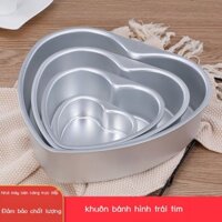 [Ảnh thật/Sẵn]  Khuôn bánh chiffon hình trái tim với đáy có thể tháo rời bằng anodized3Inch4Inch5In