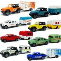 [Ảnh thật/Sẵn] Mini Hợp Kim Xe Kéo Xe RV Xe Bán Tải Đồ Chơi Trẻ Em Xe Mô Hình Mô Phỏng Xe Ô Tô Mini