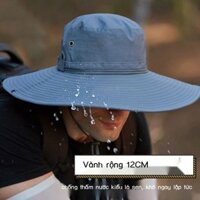 [Ảnh thật/Sẵn] Mũ vành rộng nam mùa hè của ngư dân mũ chống nắng ngoài trời Mũ chống tia cực tím Mũ