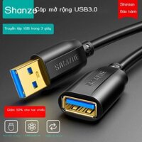 [Ảnh thật/Sẵn] Shanze USB nối dài 3.0 truyền tải tốc độ cao cáp dữ liệu nam đến nữ AM/AF U đĩa chuộ