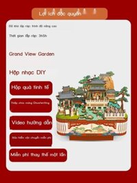 [Ảnh thật/Sẵn]  Tongqu Grand View Garden Dream of Red Mansions ngoại vi sáng tạo thủ công DIY lắp r