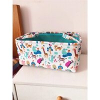 [Ảnh thật/Sẵn] Vải Hộp Bảo Quản Đồ Chơi Trẻ Em Chìa Khóa Tổ Chức Các Mảnh Vỡ Nhỏ Có Thể Gập Lại Vả