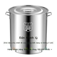 [Ảnh thật/Sẵn] Xô inox 304 có nắp nồi canh thương mại công suất lớn xô canh nồi hầm hộ gia đình trữ