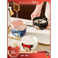 [Ảnh thật/Sẵn]Bộ đồ ăn Disney đẹp bát cơm đĩa đơn hoạt hình dễ thương bằng sứ bát nhỏ dành cho trẻ em ăn uống tại nhà có