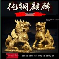 [Ảnh thật/Sẵn]Đồng nguyên chất kỳ lân cặp hộ đồng nguyên chất nhà phố kỳ lân toàn bộ bằng đồng phòn