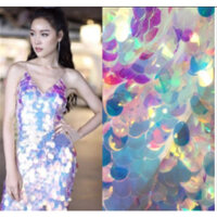[ẢNH THẬT]💥Tấm vải đính kim sa vảy cá kim tuyến💎💎💎 may váy áo, chụp ảnh background, rèm sinh nhật, trải bàn