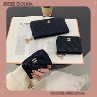 (Ảnh thật,V06 ) Ví bóp nữ hoạ tiết quả trám khoá ngang