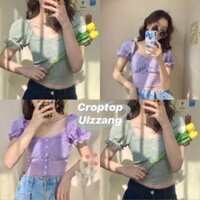 [Ảnh thật/Video] Áo croptop ulzzang chun lưng mặc được 2 kiểu Đẹp 💝