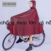 [Ảnh thật/Video] Áo mưa xe đạp đơn Poncho dùng chung xe đạp nam nữ dày vải Oxford trưởng thành sinh