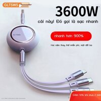 [Ảnh thật/Video] Cáp dữ liệu ba trong một 120W sạc nhanh Cáp sạc một đến ba kính thiên văn thích hợ