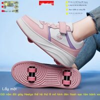 [Ảnh thật/Video] Giày Heelys cao cấp mới giày biến hình có bánh xe, giày thể thao hai hàng công ngh