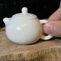 [Ảnh thật/Video] Mini Yuebai Ru Lò Bỏ Túi Gốm Xishi Nồi Trà Thú Cưng Ngón Tay Cái Nồi Nhà Trà Trang