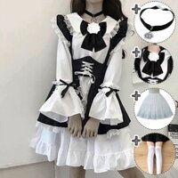 [Ảnh thật/Video] Trang phục hầu gái anime dễ thương phong cách Nhật Bản cho cô gái mềm mại lolita B