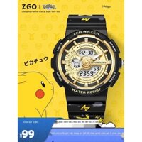 [Ảnh thật/Video]Zhenggang ZGOx Pikachu đồng hồ nam và nữ học sinh trung học cơ sở đồng hồ điện tử xu hướng trẻ em mới kh