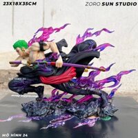 [ẢNH TỰ CHỤP] Mô hình Zoro Sun Studio full haki pvc cao cấp figure one piece Roronoa Zoro gia re 24group decor đồ chơi