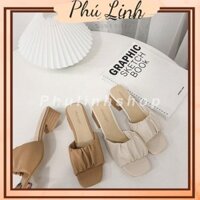 (Ảnh + video) MS306 Dép cao gót quai rúm