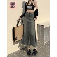 [Ảnh/ video thật]Chân váy đuôi cá CV1 dáng dài 2úi trước, chân váy bò dáng dài form chuẩn cực tôn dáng.