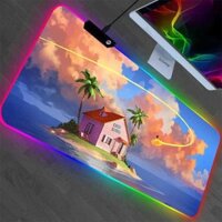 Anime Balls Goku D-dragons RGB Pc Gamer Bàn Phím Chuột Pad Mousepad LED Phát Sáng Chuột Thảm Cao Su Chơi Game Máy Tính Mausepad