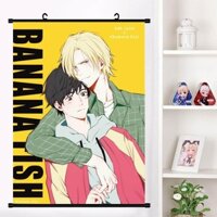 Anime BANANA CÁ Ash Lynx Okumura Eiji Shorter Wong Cosplay Treo Tường Cuộn Bức Tranh Tường Poster Treo Tường Poster Trang Trí Nhà Co