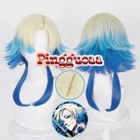 Anime Blue Lock Michael Kaiser Cosplay Tóc Giả 55cm Phối Màu Tóc Giả Chịu Nhiệt Tổng Hợp Tóc Halloween Đảng