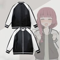 Anime BOCCHI THE ROCK Đen Jackals In 3D Mùa Đông Áo Bóng Chày Đứng Cổ Áo Khoác Nam Nữ Hip Hop Dây Kéo Áo Khoác