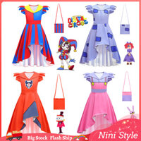 Anime Chiếc Xiếc Kỹ Thuật Số Tuyệt Vời Cho Trẻ Em Cô Gái Pomni Ragatha Jax Caine Zooble Trang Phục Hóa Trang Túi Cho Tiệc Halloween Sinh Nhật