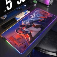 Anime Cô Gái Gợi Cảm Chơi Game RGB Mousepad Có Đèn Nền Arknights LED Game Thủ Chuột Thảm HD In Game Thủ Miếng Lót Chuột Máy Tính Lớn Deskmat