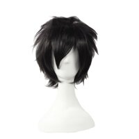 Anime Death Note L Tóc giả Cosplay Trang phục Nam L.Lawliet Ngắn Đen Chịu nhiệt Tóc Pelucas Anime Tóc giả + Mũ tóc giả