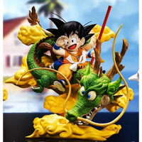 Anime Dragon Ball Z Little Goku Ride the Shenron Hình Somersault Cloud Figurine