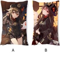 Anime Game Genshin Tác Động Hutao Loli Gối Đệm Hình Chữ Nhật Gối Không Lõi Gối