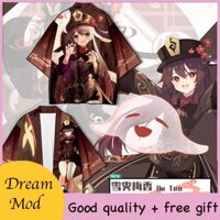 Anime Genshin Impact Hu Tao Cosplay Costume Haori Japanese Kimono Cardigan Coat Halloween Party for Men Women Clothes