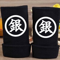 Anime Gintama Bạc Linh Hồn Găng Tay Cotton Thời Trang Đan Dây Cổ Tay Găng Tay Mitten Người Yêu Anime Phụ Kiện Cosplay Fingerless Ấm Găng Tay