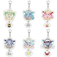 Anime Hatsune Miku Móc Khóa Ngoại Vi Hatsune 2D Acrylic Mặt Dây Chuyền Trang Trí Sinh Viên Quà Tặng Mặt Dây Chuyền