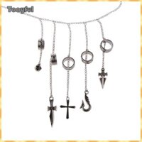 Anime HUNTER x HUNTER Kurapika 5 Nhẫn Dây Xích Punk Vòng Tay Kim Loại Quà Tặng Cosplay