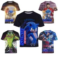 Anime Mới Nhất Siêu Sonic Phim Sonic 2 Series In Hình Mùa Hè Trẻ Em Áo Phù Hợp Với Bé Trai Bé Gái
