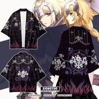 Anime Nhật Bản FGO Kimono Haori Fate Grand Order Okita Souji Voan Áo Nam Nữ Yukata Cosplay Trang Phục Cardigan Áo Unisex