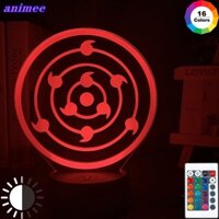 Anime Nhật Bản Naruto Rinnegan Sharingan Mát Trẻ Em Đèn Ngủ LED Đổi Màu Cảm Biến Cảm Ứng Đèn Phòng Ngủ + A + 155