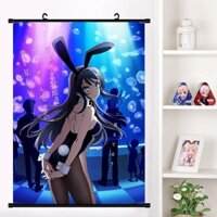 Anime Nhật Bản Seishun Buta Yarou Series Sakurajima Mai Cosplay Treo Tường Cuộn Bức Tranh Tường Poster Treo Tường Poster Otaku Home De