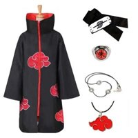Anime Ninja Cosplay Trang Phục Halloween Dawn Tổ Chức Áo Choàng Thêu Đám Mây Đỏ Áo Choàng Cho Nam Giới Và Phụ Nữ Áo Choà